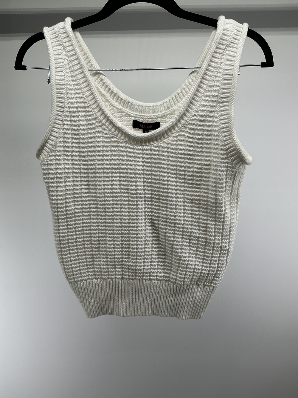 100% Organic Cotton Waffle Cropped Sweater Tank
